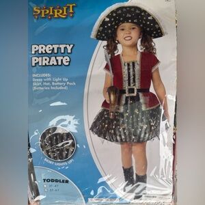 Pretty Pirate Kids Costume - Red and Black
